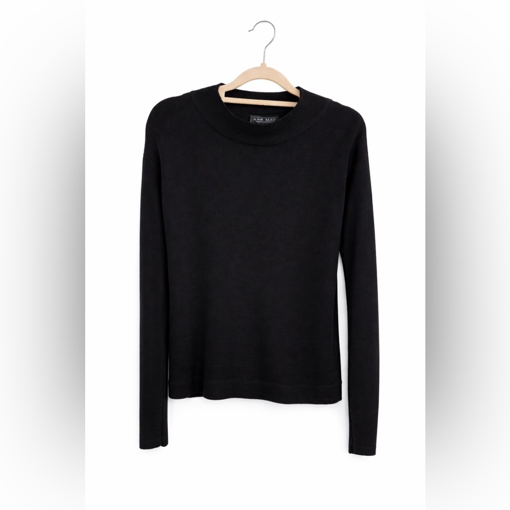 🖤 Ann May 100% Silk Knit Sweater – Black – XS – Dry Clean Only